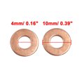 thumbnail image 2 of Unique Bargains 100pcs 4mm Inner Diameter Copper Washers Flat Sealing Gaskets Rings, 2 of 2