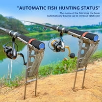 Stainless Steel Fishing Rod Holders, 2-Pack Heavy Duty Ground Fishing Rod Stand Support with Adjustable Bracket, Fits for All Sizes Surf Rods Pole