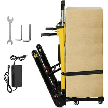 Joreek Electric Stair Climbing Hand Trucks 3 Adjustable Speeds Folding Stair Climbing Dolly Rubber Tracks for Up/Down Stairs 440lbs Max Load