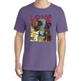thumbnail image 2 of Wild Bobby,Dog Love Cute Rainbow Dean Russo Dog Lover Garment-Dyed Washed Look Short Sleeve Tees, Purple, 2XL, 2 of 3