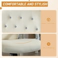 thumbnail image 3 of CoSoTower Vanity Office Chair, Velvet Computer Desk Chair with Swivel Wheels, Adjustable Height, Tilt Function, Beige, 3 of 7