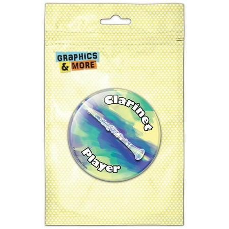

Clarinet Player Band Instrument Woodwind Refrigerator Button Magnet