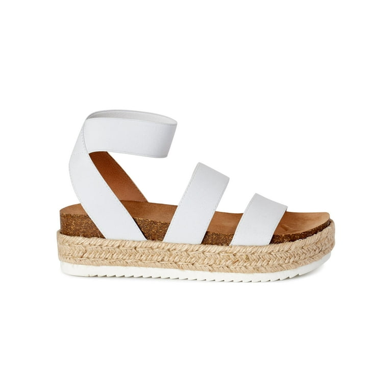 Time and Tru Women s Flatform Sandals Walmart