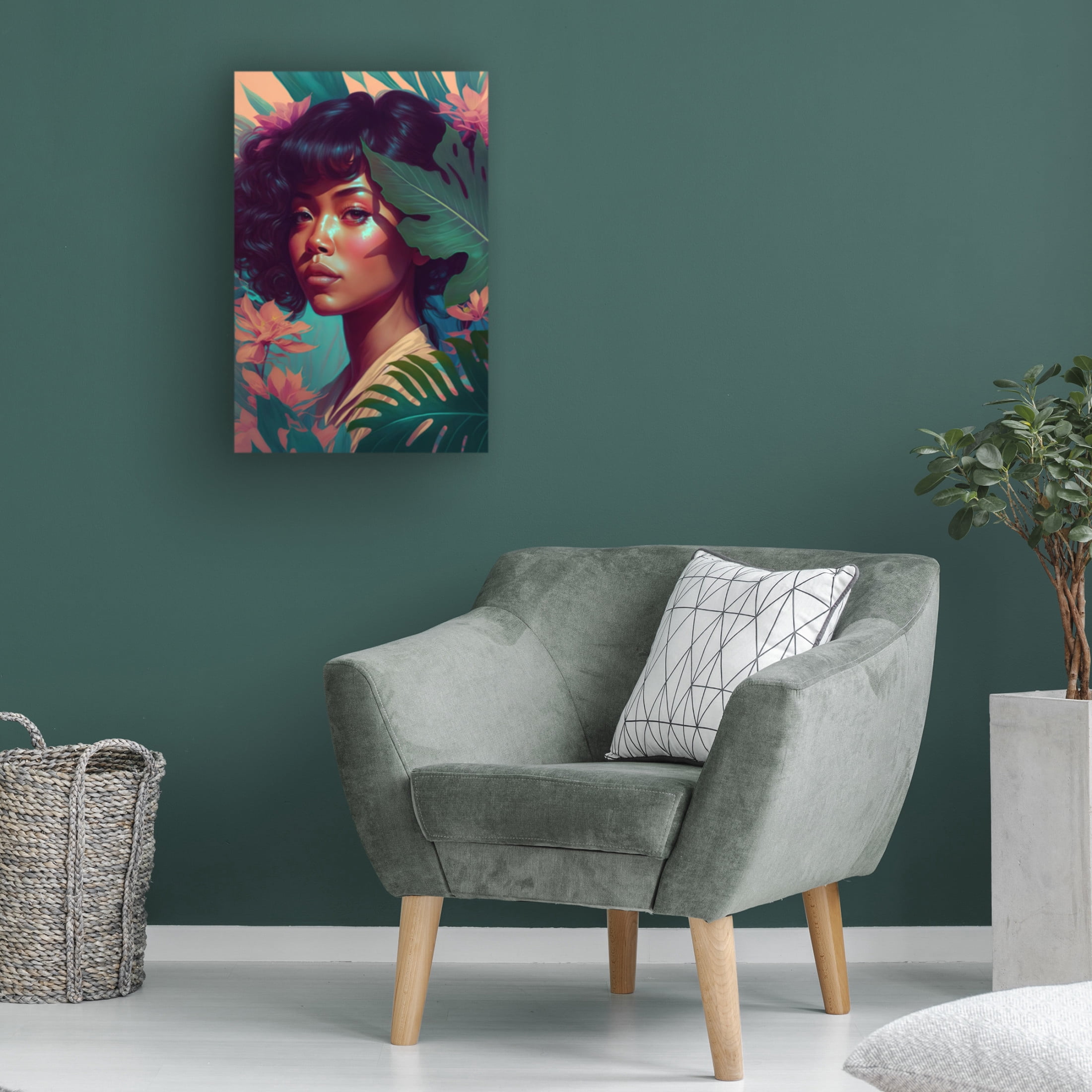 Canvas Wall Art - Treechild 'Hawaiian Beauty' Wall Art for Living Room, Bedroom, or Office D?cor by Trademark Fine Art - 16 x 24 Inches