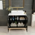 thumbnail image 3 of KULAGAGA Modern Black Bathroom Vanity Cabinet with Sink, 31.6" Wide, 3 of 7