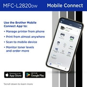 Restored Brother Wireless MFC-L2820DW Compact Monochrome All-in-One Laser Printer with Copy, Scan and Fax, Duplex and Mobile Printing