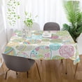 thumbnail image 6 of Coolnut Boho Easter Eggs Tablecloth Rectangle Colorful Table Cloth Large Square Table Cover for Dining Kitchen Party 60"x108" Decor Gift, 6 of 7