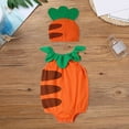 thumbnail image 2 of Mercatoo Toddler Girls Boys Set Sleeveless Fruit Print Crawling Suit Includes Hats 3Pcs Clothes Outfit Baby Home Clothing, 2 of 4