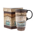 thumbnail image 1 of Topadorn Tall Ceramic Travel Mugs 17 oz. Sealed Lid With Color Box and Handle Coffee Cup, Cafe, 1 of 5