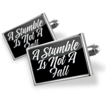 Cufflinks Classic design A Stumble Is Not A Fall - NEONBLOND