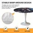 thumbnail image 6 of Sporty Style Astronaut Elastic Fitted Round Table Cover Soccer Blue Planet Waterproof Outdoor Tablecloth for Holiday Party, Picnic, Patio & Dining Fits Tables Up to 55"-60", 6 of 8