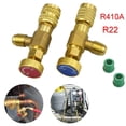 thumbnail image 1 of 2X Vanne d'Arrêt en Cuivre R410A R22, Ensemble d'Adaptateur de Vanne de Commande de Climatisation, 1 of 8