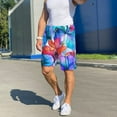 thumbnail image 7 of Bixox Men's Bright Flowers printed lightweight casual shorts, soft sleep shorts with pockets., 7 of 7