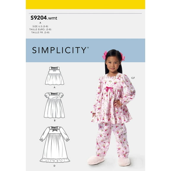 Simplicity Pattern S9204 Child Top/Drs/Pnts