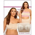 thumbnail image 5 of YWDJ Strapless Bras for Women Plus Size Women One-Piece Bra Everyday Underwear Strapless Polishing Bra Bandeau Beige XXL, 5 of 6