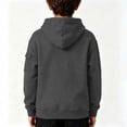 thumbnail image 4 of Vmberlty Kids Oversized Hooded Sweatshirts Teen Boys Solid Color Long Sleeve Hoodies with Functional Pockets Breathable Casual Daily Outdoor Tops, 4 of 6