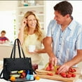 thumbnail image 5 of The Ultimate 2 in 1 Tote Bag Lunch Bag Combo, Large Tote Bag with Lunch Compartment, Lunch Tote Bag for Women, Convertible Laptop Bag Work Bag Handbag for Business, Office (Black), 5 of 12