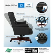 Boss Office Products كرسي مكتب تقليدي Wingback ، أسود