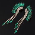 thumbnail image 4 of Wedding Party Ear Jewelry Dangle Crystal Ear Studs Rhinestone Tassel Ear Studs Long Drop Dangle Earrings Tassel Rhinestone Earrings, 4 of 10