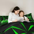 thumbnail image 4 of jejeloiu Boy Extreme Sport Twin Bedding Sets 7-Piece,Geometrical Aesthetic Art Bedding Comforter Set,Green Black Sheet Sets For Children,Super Cozy Room Decor Reversible, 4 of 8