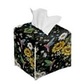 thumbnail image 6 of ZIATUBLE Sunflower Square Tissue Box Cover PU Hummingbird Tissue Box Holder with Bottom Snap Rectangle Tissue Box Covers Modern Tissue Case Facial Paper Organizer Dispenser, 6 of 7
