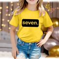 thumbnail image 5 of Little Kid Shirts For Teen Kids Girls Child Short Sleeve Prints T Shirt Trendy Girls Fans Present Tops And Top for Toddlers Light up High Tops Baby Girl Top Long Sleeve Teen 4-5 Years Yellow, 5 of 6