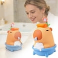 thumbnail image 2 of Contenants de Rangement Distributeur de Savon Automatique Mignon Capybara Distributeur de Savon Liquide Sans Contact USB Rechargeable Distributeur de Savon Moussant pour Salle de Bain pour Savon à Main Gel Douche Shampooing IPX 7 3 Réglable, 2 of 9