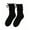 Black, variant on Girls Ruffled Bow Knee High Socks, Soft Stretchy Kids Frilly Ribbed Calf Socks for Toddler Little Girls School Dress Daily Wear