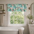thumbnail image 2 of SPXUBZ Tropical Floral Window Valance Curtain Palm Leaf Flower Pattern Rod Pocket Kitchen Curtain Summer Home Decor, 2 of 5