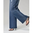 thumbnail image 3 of roswear Stretchy Loose Jeans for Women Wide Leg, 29.9" Inseam, Size 4-16, 3 of 6
