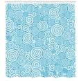 thumbnail image 3 of Ambesonne Blue and White Shower Curtain, Sea Wave Swirls, 69"Wx84"L, Blue and White, 3 of 3