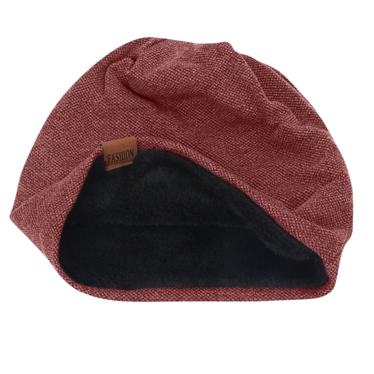 Soft Acrylic Fleece Beanie Hat One Size Unisex Winter Thermal Knit Beanie Winter Hat: Thermal Thick Polar Fleece Soft Cap  main image 4