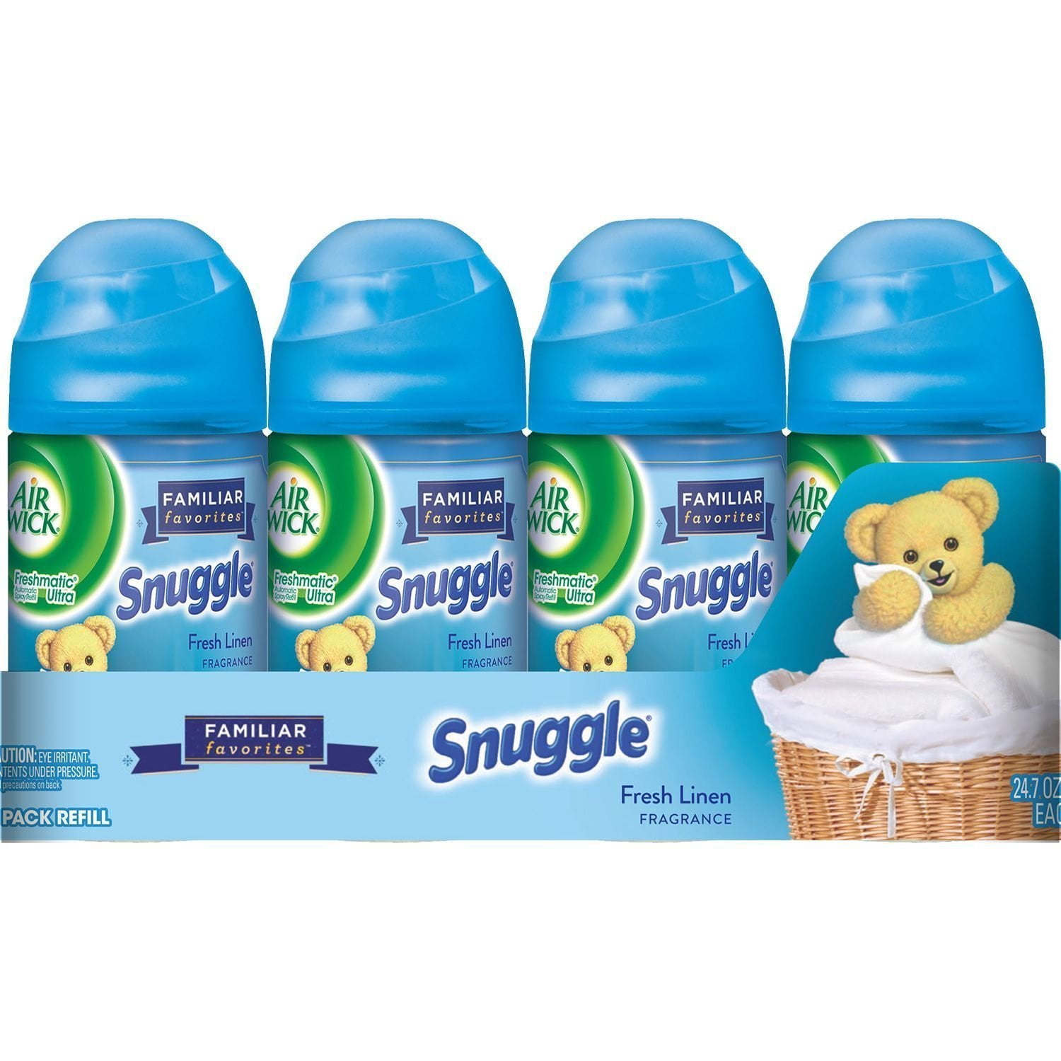 Air Wick Freshmatic Ultra, Snuggle Fresh Linen (4 Pack), Airwick