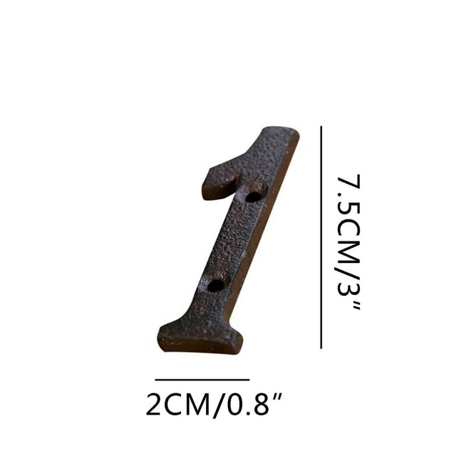 WREESH Creative Alloy Wrought Iron Number Letter Creative DIY House Number