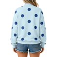 thumbnail image 3 of Womens Polka Dot Sweatshirts Neck Long Sleeve Pullover Tops Oversized Drop Shoulder Loose Fit Soft Cute Graphic Print Y2K Casual Fall Fashion Outfits, 3 of 7