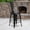 Black, variant on Emma + Oliver 4 Pack 24" High Copper Metal Indoor-Outdoor Counter Height Stool with Back