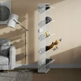 thumbnail image 3 of Facilehome Slim Mirrored Shoe Cabinet with Full-Length Mirror, 5 Flip Drawers, Storage Organizer, White, 3 of 12