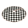 thumbnail image 2 of Balery Black and White Checkerboard Printed Christmas Tree Skirt , Merry Christmas Party Christmas Tree Decoration,Adjustable Tree Skirt-, 2 of 8