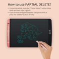 thumbnail image 2 of Lcd Writing Board 12 Inch Partial Erasing Writing Tablet Painting Board Magic Board Kids Toys For Boys Girls Gifts (Pink), 2 of 7