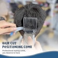 thumbnail image 3 of 2 piezas de barbero Peines Fade, peine profesional para cortar el cabello, peine plano resistente al calor, peine para máquina de cortar cabello, peine de posicionamiento curvo para hombres,, 3 of 5