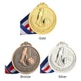 thumbnail image 2 of Lotpreco Football Award Trophies Medal with Ribbon for Sports - Gold, Silver, Bronze Medals - Olympic Style Award Medals - First Second Third Winner - Great for Party Favor Decorations and Awards, 2 of 3