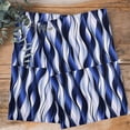 thumbnail image 4 of Navy Blue Striped Ombre Kitchen Towels Set of 2, Water Absorbent Dish Towel, Modern Blue Moire Geometric Decorative Hand Towels - Quick Drying Cloth for Cooking Baking, 18x28 Inch, 4 of 8