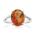 thumbnail image 2 of Gem Stone King 925 Sterling Silver Twilight Orange Mystic Quartz Ring for Women (4.00 Cttw, Gemstone Birthstone, Oval 12X10MM, Available in Size 5,6,7,8,9), 2 of 5