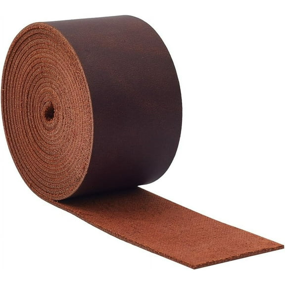 1 Roll 72 x 1.5 Inch Wide Genuine Cowhide Leather Strap Crazy Horse Top Grain Real Leather Strip AB Grade Leather String Cord Yellow Cow Leather Tooling Material String for Crafts Carving Peru