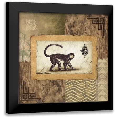 Marcon, Michael 12x12 Black Modern Framed Museum Art Print Titled - Ashanti Motifs II