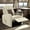 Bisque & Light Antelope, variant on Qualitex De Leon RV Swivel Recliner - Manual Recline - Bisque & Light Antelope Ultimate Leather
