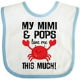 thumbnail image 3 of Inktastic My Mimi and Pops Love Me Boys or Girls Baby Bib, 3 of 4