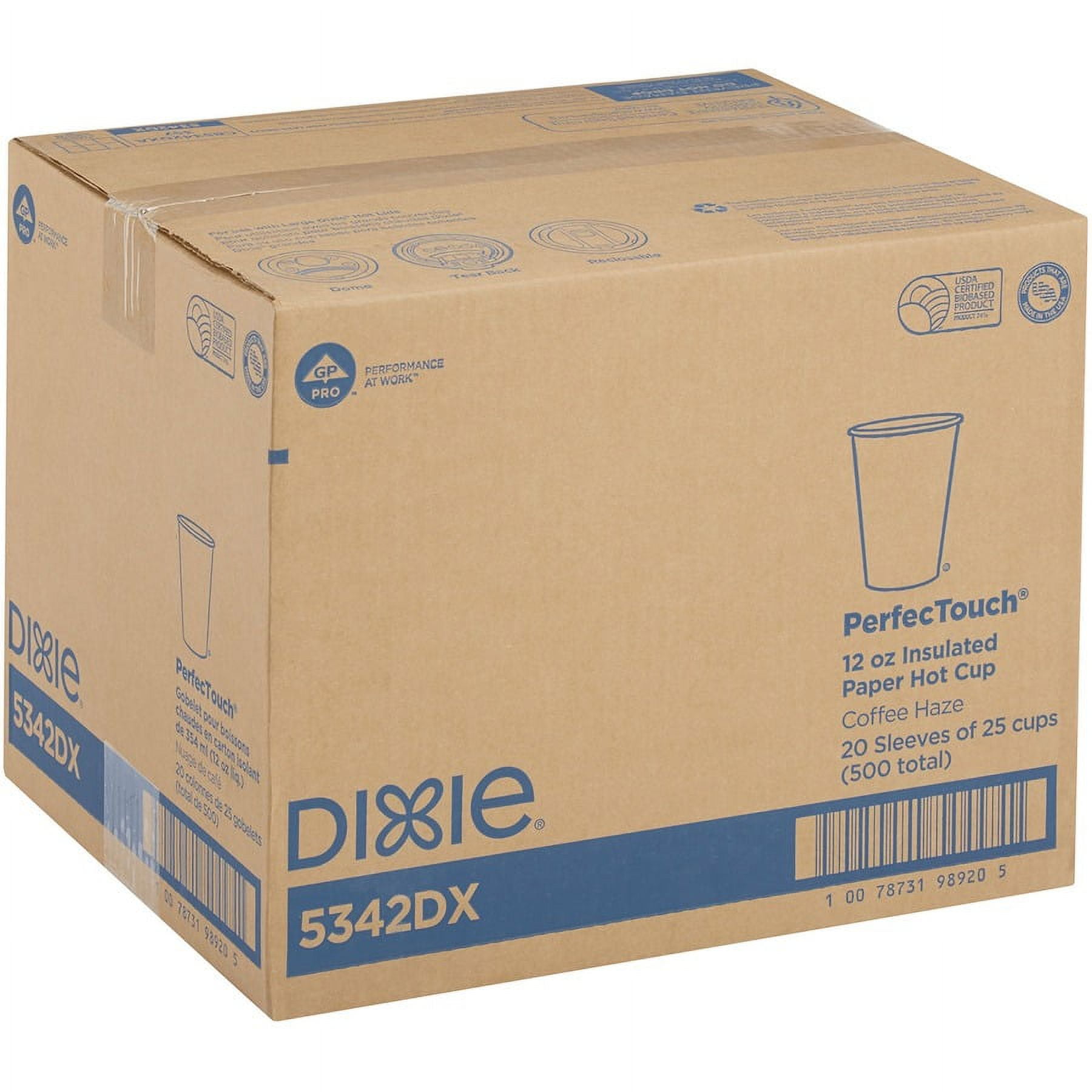 Dixie Perfectouch Insulated Paper Hot Coffee Cups By Gp Pro - 25 / Pack - 12 Fl Oz - 20 / Carton - Paper - Hot Drink