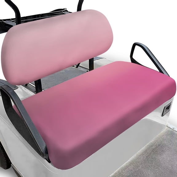 Garronmavis Golf Cart Seat Covers Pink Golf Cart Elastic Seat Covers Easy Install, Gradient Color Golf Cart Accessories ,No Stapler Needed