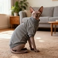 thumbnail image 4 of Pet's Clothes Christmas Sphynx Cat Turtleneck Sweatshirt Soft Warm Hairless Cat Sweater For Indoor Outdoor Stylish Pullover Apparel For Sphynx Cats (Color Size), 4 of 4